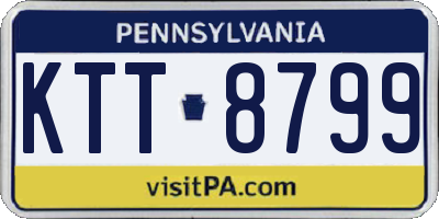 PA license plate KTT8799