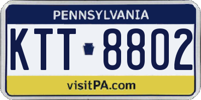 PA license plate KTT8802