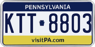 PA license plate KTT8803