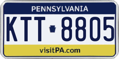 PA license plate KTT8805