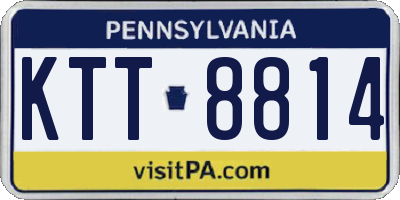 PA license plate KTT8814