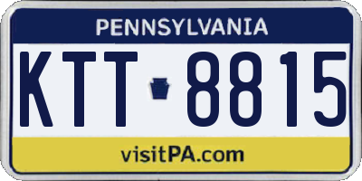 PA license plate KTT8815