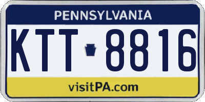 PA license plate KTT8816