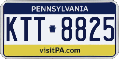 PA license plate KTT8825