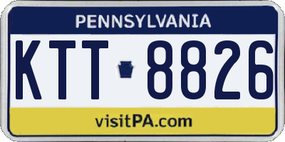 PA license plate KTT8826