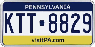 PA license plate KTT8829