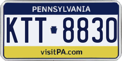PA license plate KTT8830