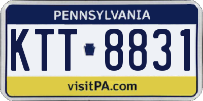 PA license plate KTT8831
