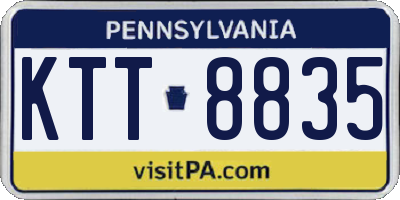 PA license plate KTT8835