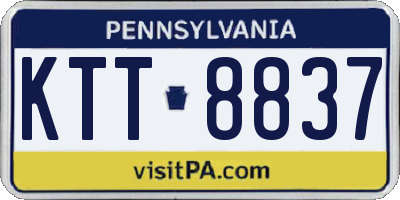 PA license plate KTT8837