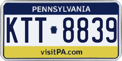 PA license plate KTT8839