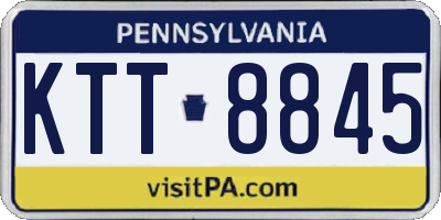PA license plate KTT8845