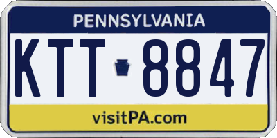 PA license plate KTT8847