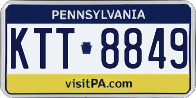 PA license plate KTT8849