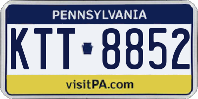 PA license plate KTT8852