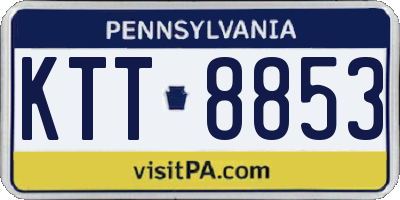 PA license plate KTT8853