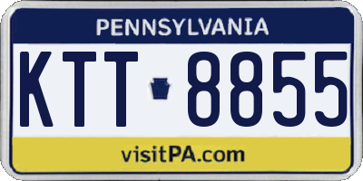 PA license plate KTT8855