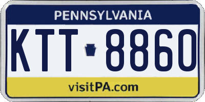 PA license plate KTT8860
