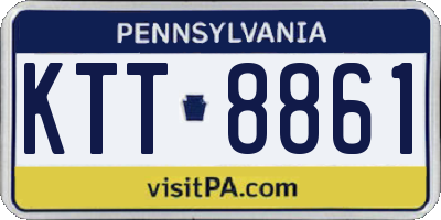 PA license plate KTT8861