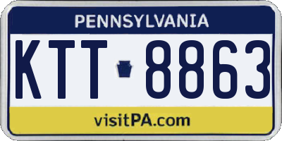 PA license plate KTT8863