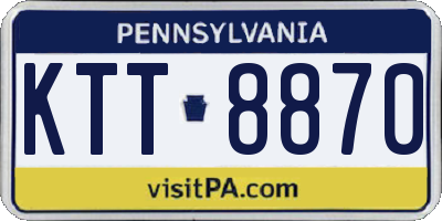 PA license plate KTT8870
