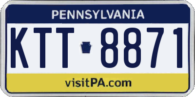 PA license plate KTT8871