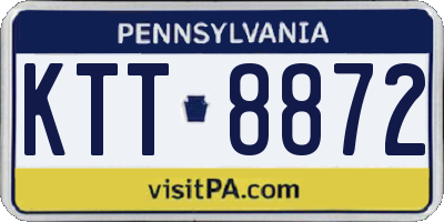PA license plate KTT8872