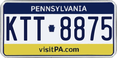 PA license plate KTT8875