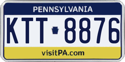 PA license plate KTT8876