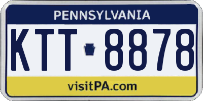 PA license plate KTT8878