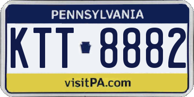 PA license plate KTT8882
