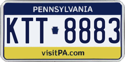 PA license plate KTT8883