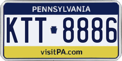 PA license plate KTT8886