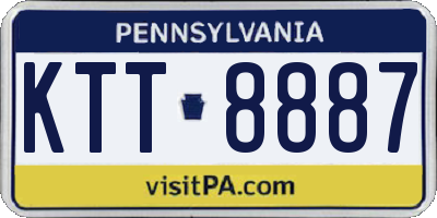 PA license plate KTT8887