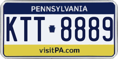 PA license plate KTT8889