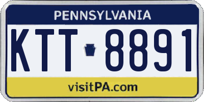 PA license plate KTT8891