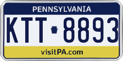PA license plate KTT8893