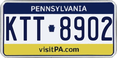 PA license plate KTT8902