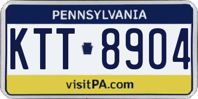 PA license plate KTT8904