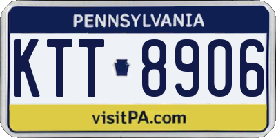 PA license plate KTT8906