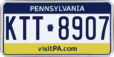 PA license plate KTT8907