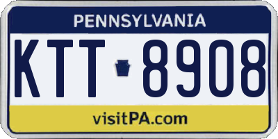 PA license plate KTT8908