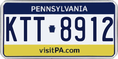 PA license plate KTT8912