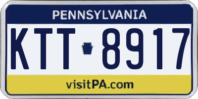 PA license plate KTT8917