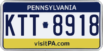 PA license plate KTT8918