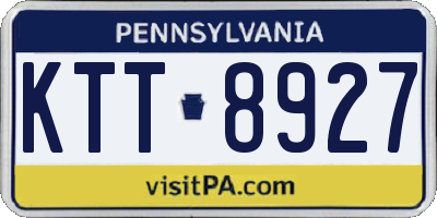 PA license plate KTT8927