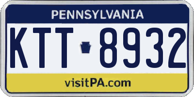 PA license plate KTT8932