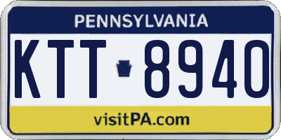 PA license plate KTT8940