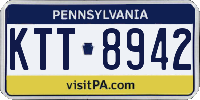 PA license plate KTT8942
