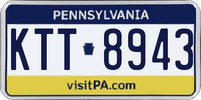 PA license plate KTT8943